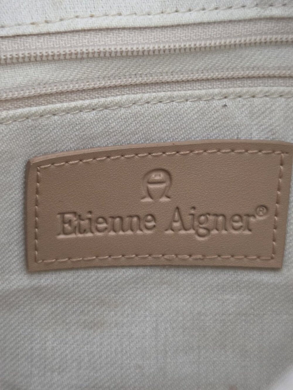 Etienne Aigner Woven Straw Crossbody Shoulder Bag Purse Tan Summer Vacation - Picture 8 of 12